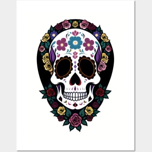 Day of the Dead Skull 02 Posters and Art